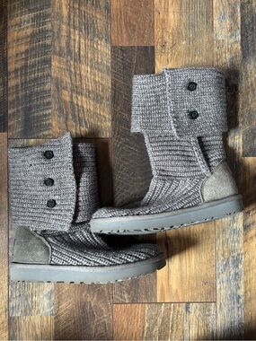 UGG Classic Cardy Knit Fold-Over Booties